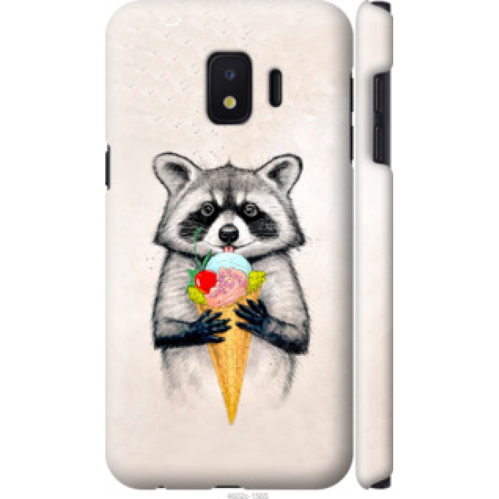 Чохол на Samsung Galaxy J2 Core Енотик с мороженым (4602c-1565)