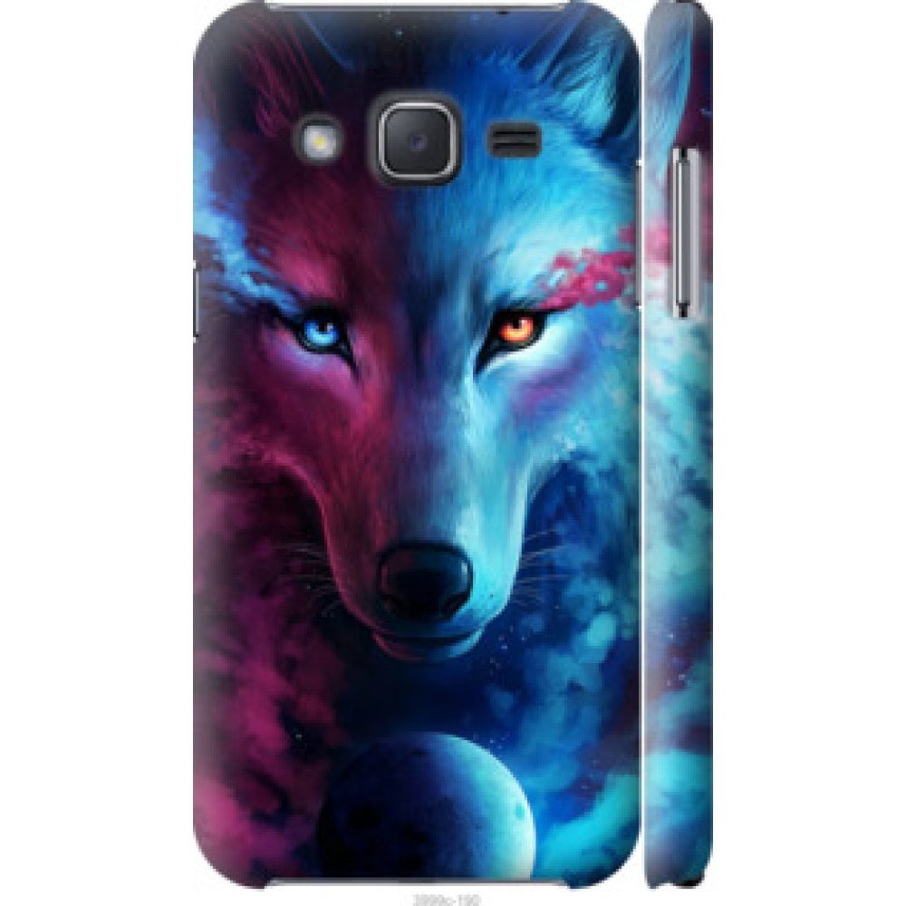 Чехол на Samsung Galaxy J2 J200H Арт-волк (3999c-190)
