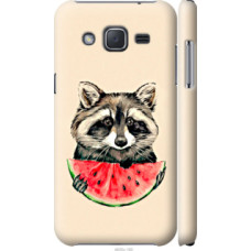 Чехол на Samsung Galaxy J2 J200H Енотик с арбузом (4605c-190)