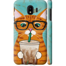Чехол на Samsung Galaxy J4 2018 Зеленоглазый кот в очках (4054c-1487)