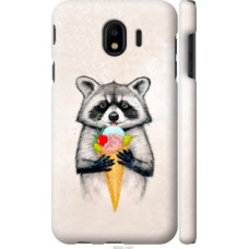 Чехол на Samsung Galaxy J4 2018 Енотик с мороженым (4602c-1487)