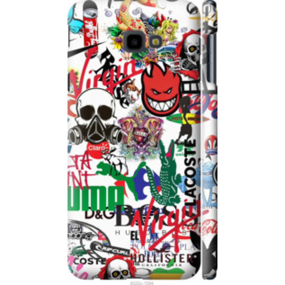 Чехол на Samsung Galaxy J4 Plus 2018 Many different logos (4022c-1594)