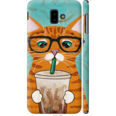 Чехол на Samsung Galaxy J6 Plus 2018 Зеленоглазый кот в очках (4054c-1586)