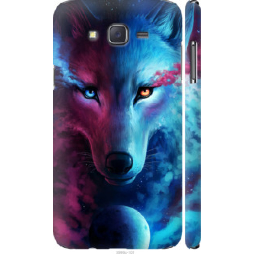 Чехол на Samsung Galaxy J7 J700H Арт-волк (3999c-101)