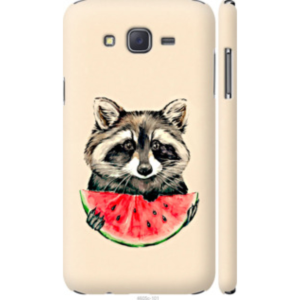 Чехол на Samsung Galaxy J7 J700H Енотик с арбузом (4605c-101)