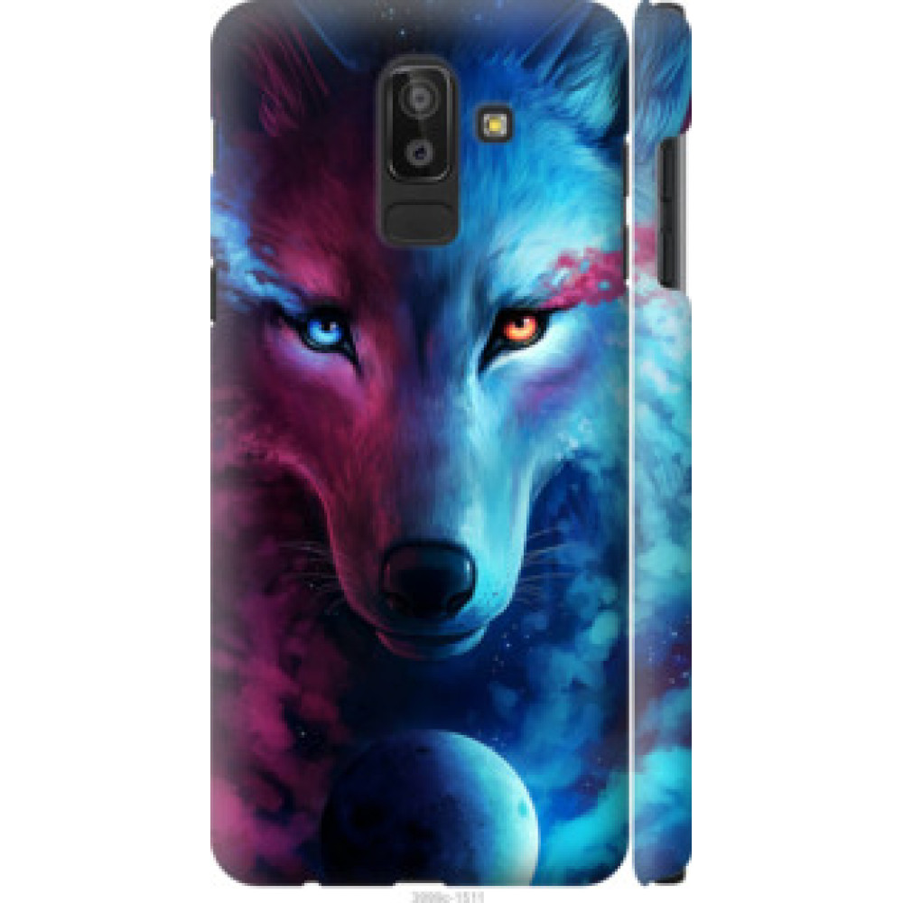Чехол на Samsung Galaxy J8 2018 Арт-волк (3999c-1511)