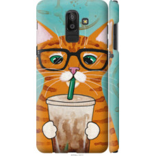 Чехол на Samsung Galaxy J8 2018 Зеленоглазый кот в очках (4054c-1511)
