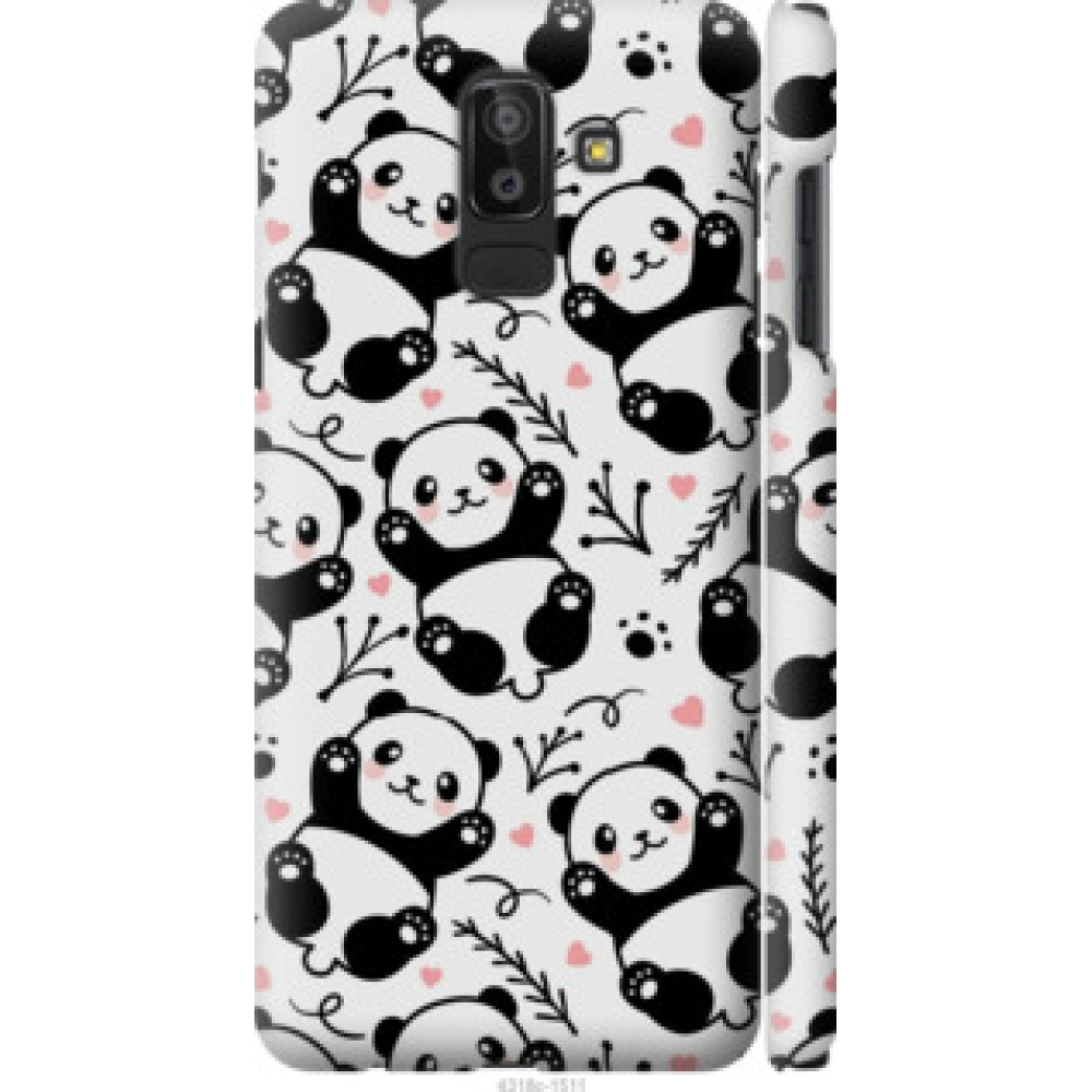 Чехол на Samsung Galaxy J8 2018 Панды (4318c-1511)