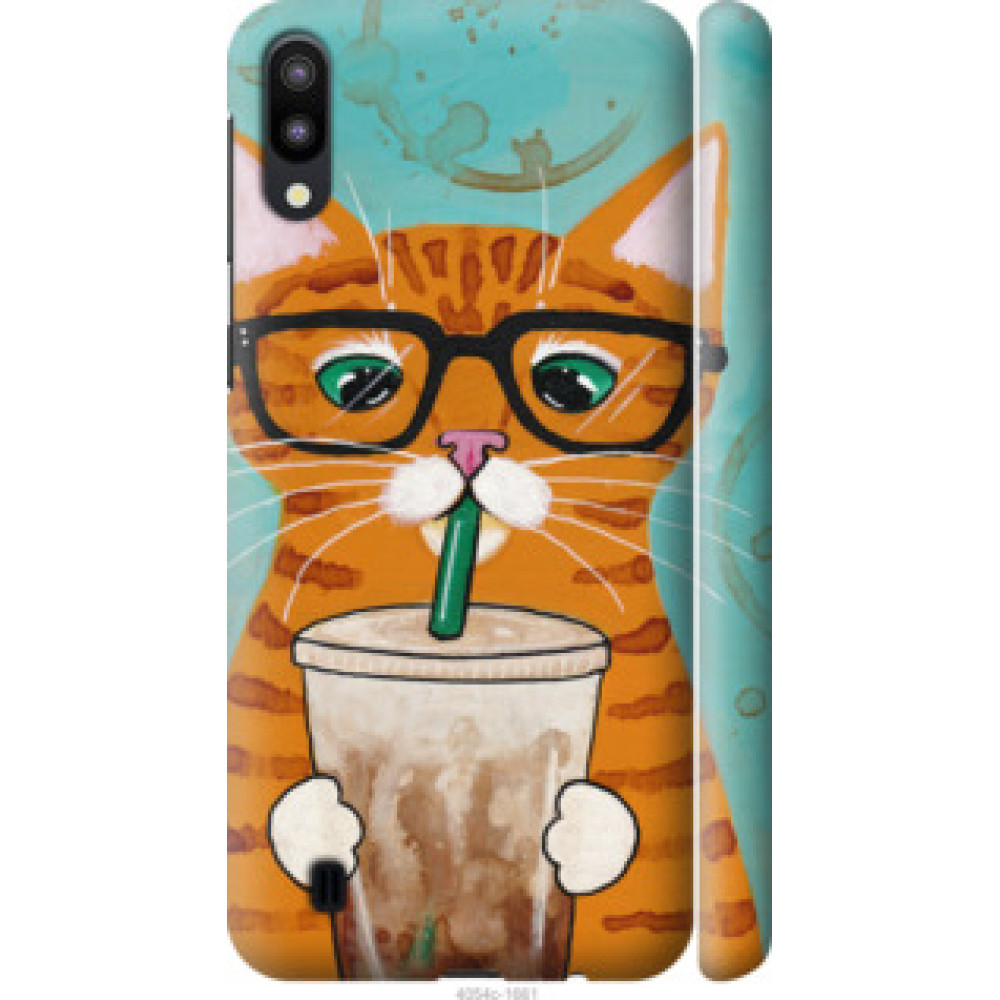 Чехол на Samsung Galaxy M10 Зеленоглазый кот в очках (4054c-1661)