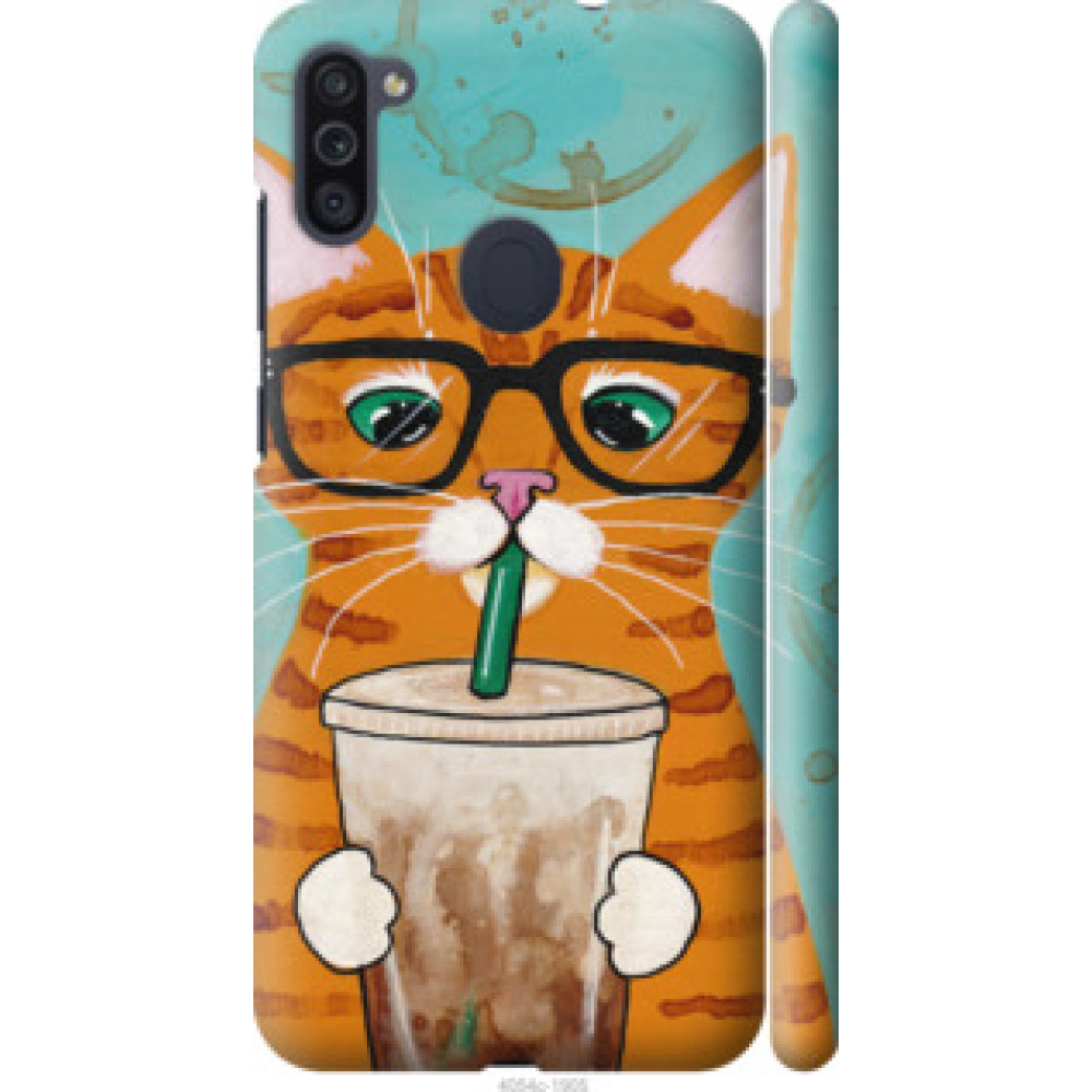 Чехол на Samsung Galaxy A11 A115F Зеленоглазый кот в очках (4054c-2012)