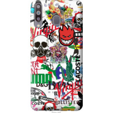 Чехол на Samsung Galaxy M30 Many different logos (4022u-1682)