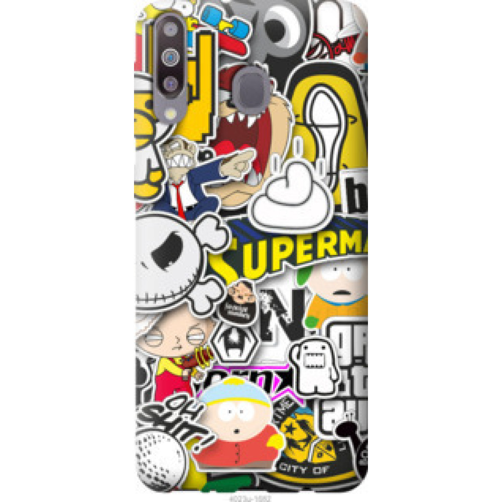 Чехол на Samsung Galaxy A40s A3050 Popular logos (4023u-2058)