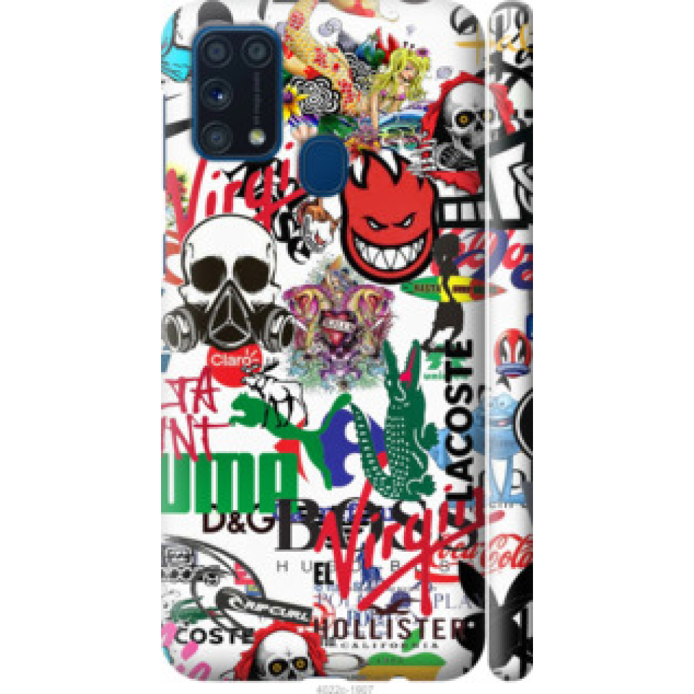 Чохол на Samsung Galaxy M31 M315F Many different logos (4022c-1907)