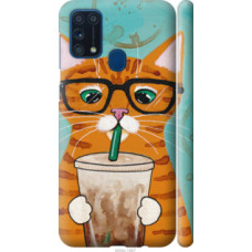 Чехол на Samsung Galaxy M31 M315F Зеленоглазый кот в очках (4054c-1907)