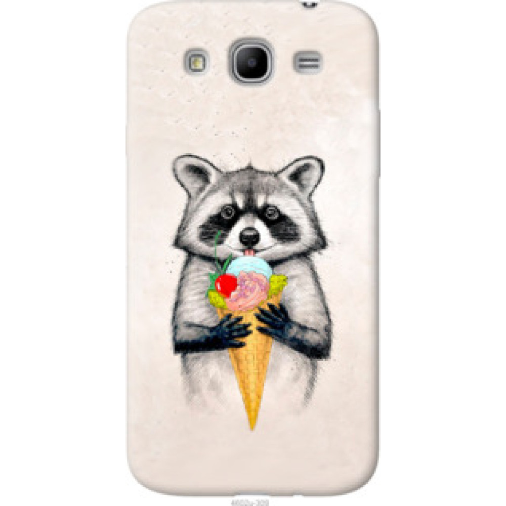 Чехол на Samsung Galaxy Mega 5.8 I9150 Енотик с мороженым (4602u-309)