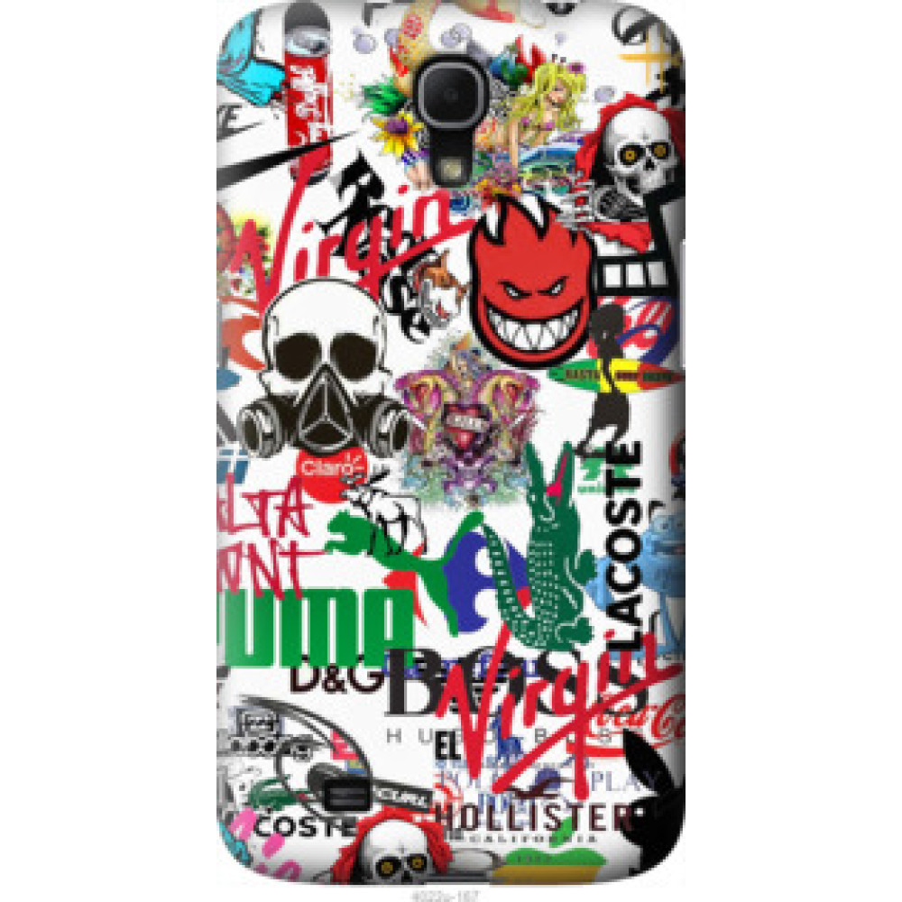 Чехол на Samsung Galaxy Mega 6.3 i9200 Many different logos (4022u-167)