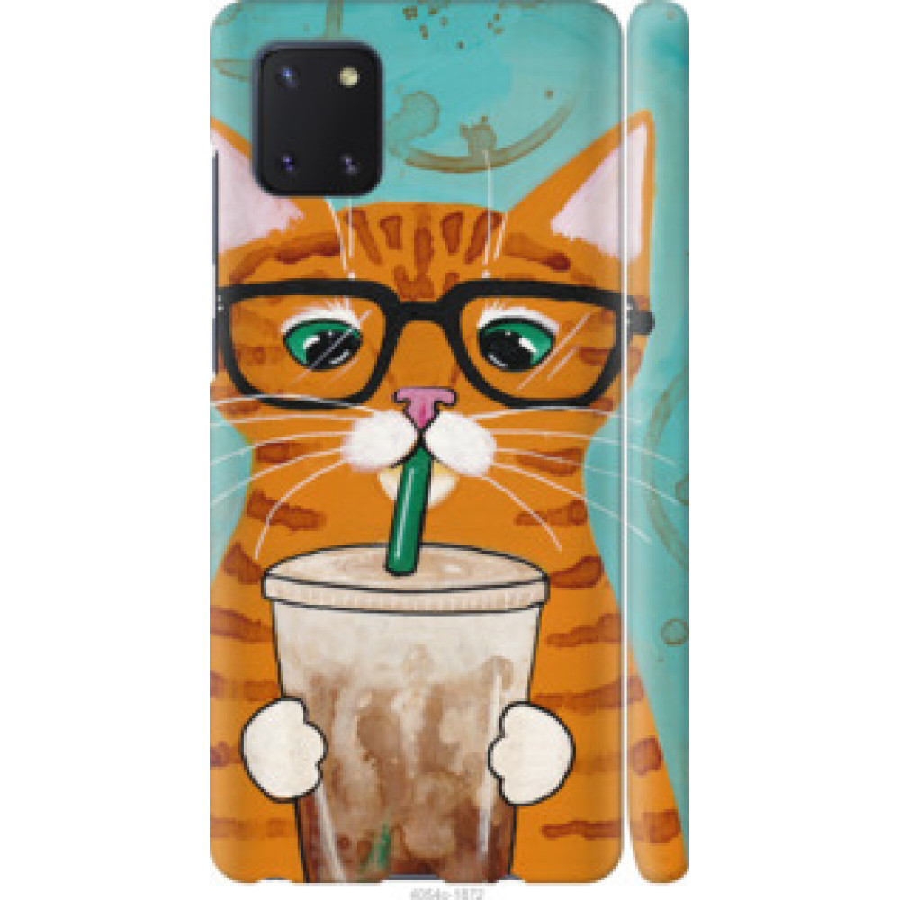 Чехол на Samsung Galaxy Note 10 Lite Зеленоглазый кот в очках (4054c-1872)