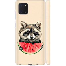 Чехол на Samsung Galaxy Note 10 Lite Енотик с арбузом (4605c-1872)