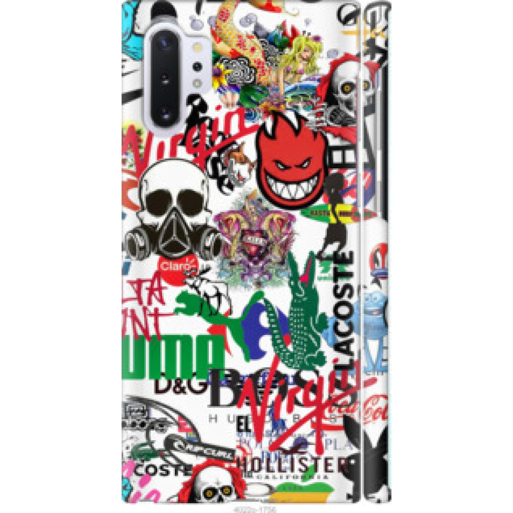 Чехол на Samsung Galaxy Note 10 Plus Many different logos (4022c-1756)