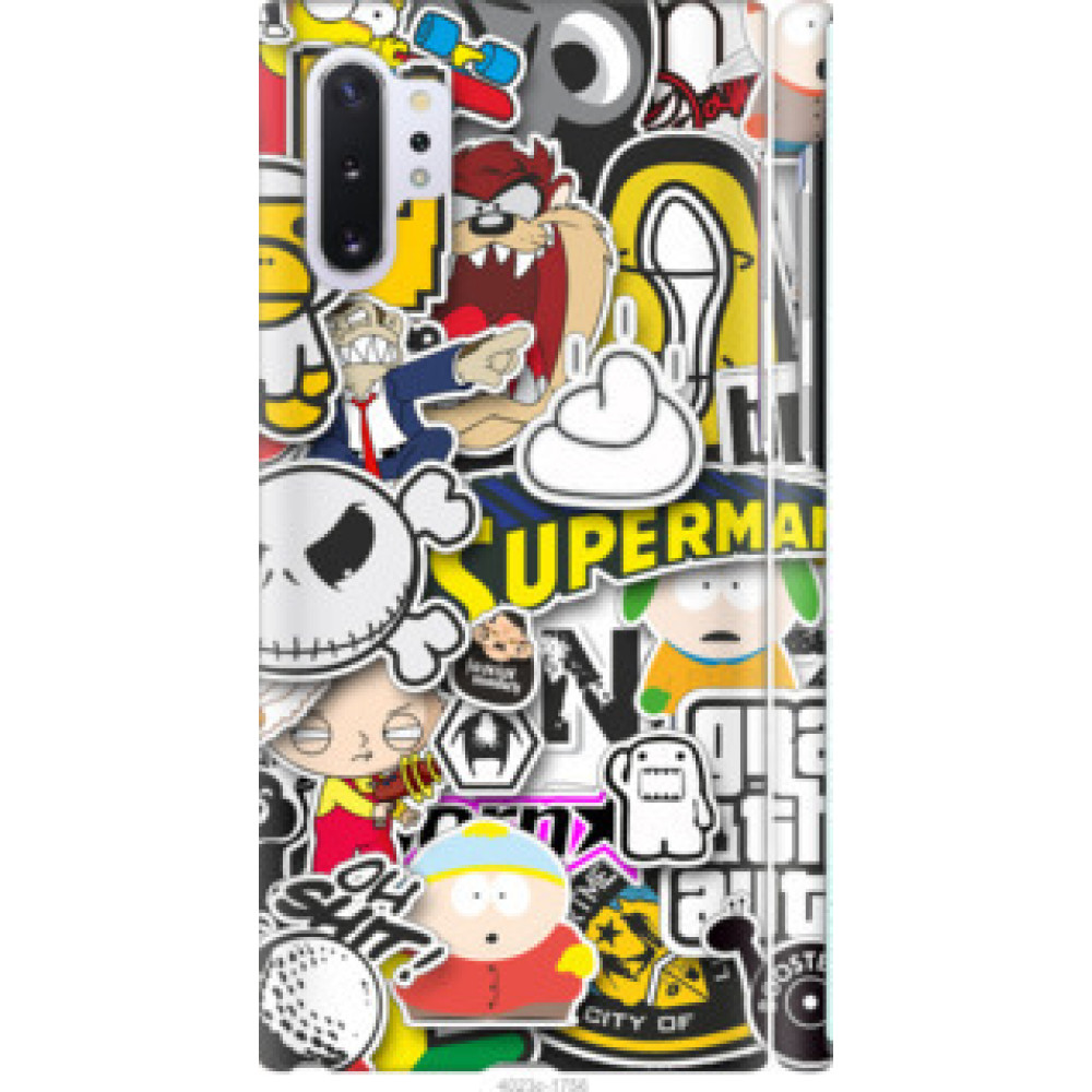 Чехол на Samsung Galaxy Note 10 Plus Popular logos (4023c-1756)