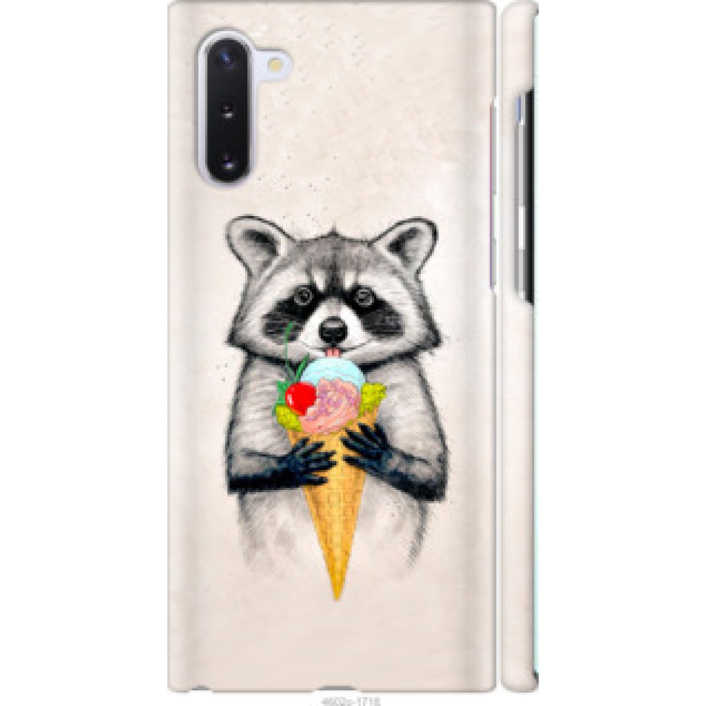 Чохол на Samsung Galaxy Note 10 Енотик с мороженым (4602c-1718)