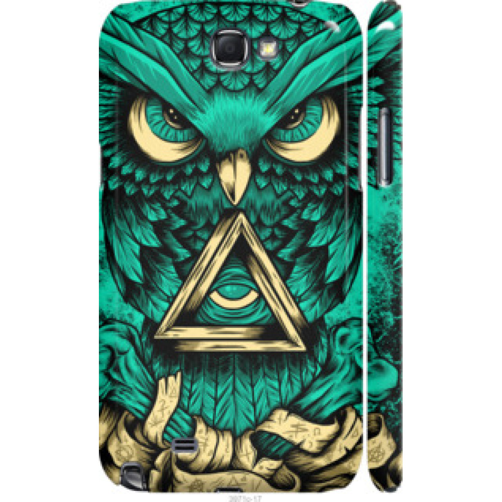 Чехол на Samsung Galaxy Note 2 N7100 Сова Арт-тату (3971c-17)