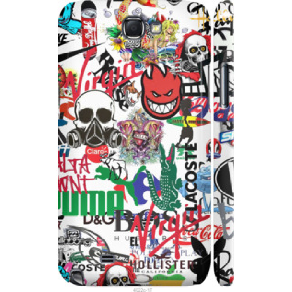 Чехол на Samsung Galaxy Note 2 N7100 Many different logos (4022c-17)