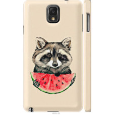 Чехол на Samsung Galaxy Note 3 N9000 Енотик с арбузом (4605c-29)