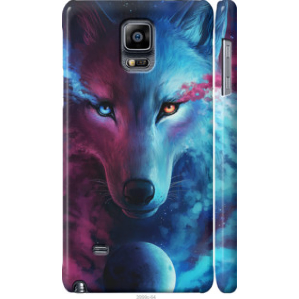 Чехол на Samsung Galaxy Note 4 N910H Арт-волк (3999c-64)