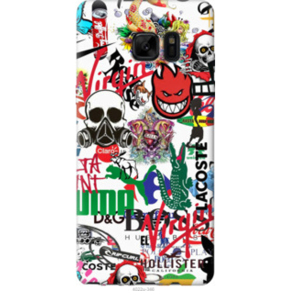 Чехол на Samsung Galaxy Note 7 Duos N930F Many different logos (4022u-346)