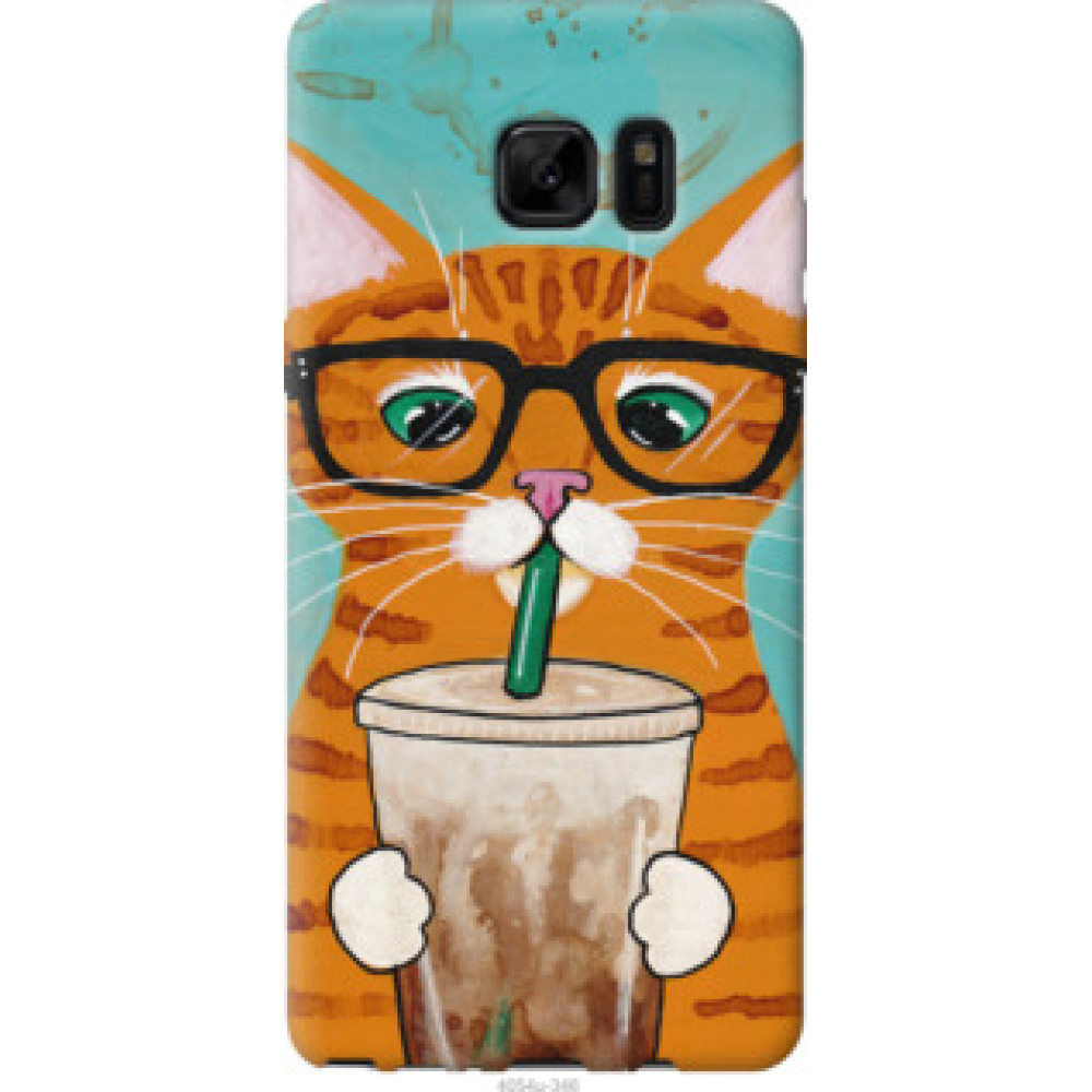 Чехол на Samsung Galaxy Note 7 Duos N930F Зеленоглазый кот в очках (4054u-346)