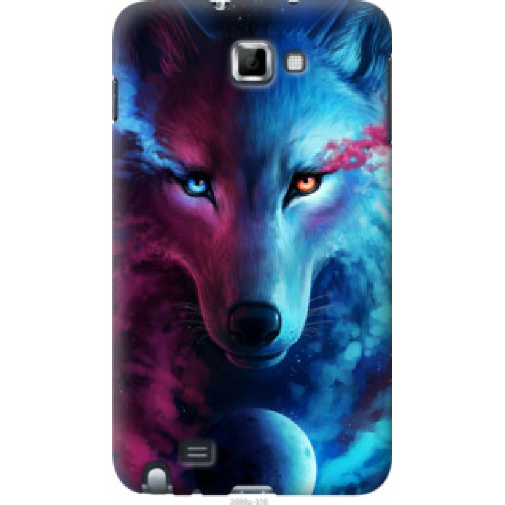 Чехол на Samsung Galaxy Note i9220 Арт-волк (3999u-316)