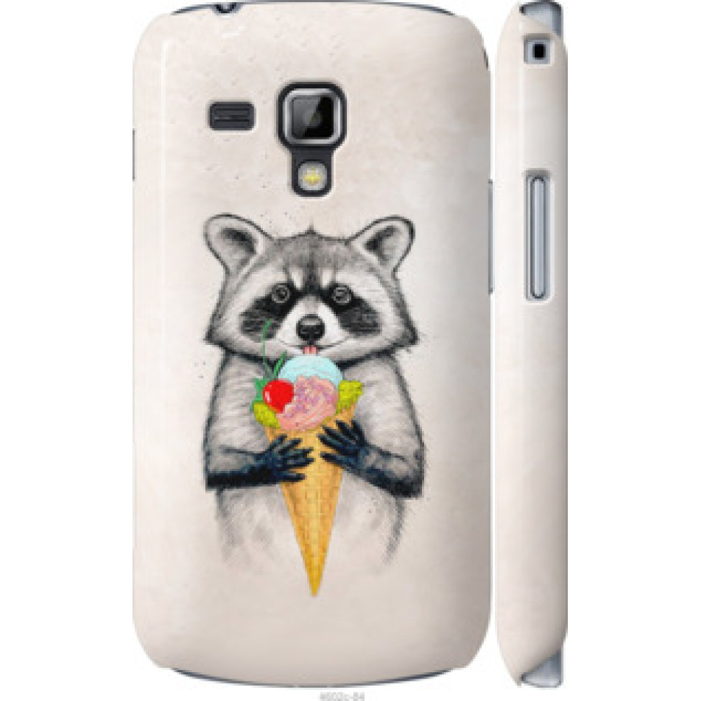 Чехол на Samsung Galaxy S Duos s7562 Енотик с мороженым (4602c-84)