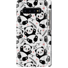 Чехол на Samsung Galaxy S10 Plus Панды (4318c-1649)