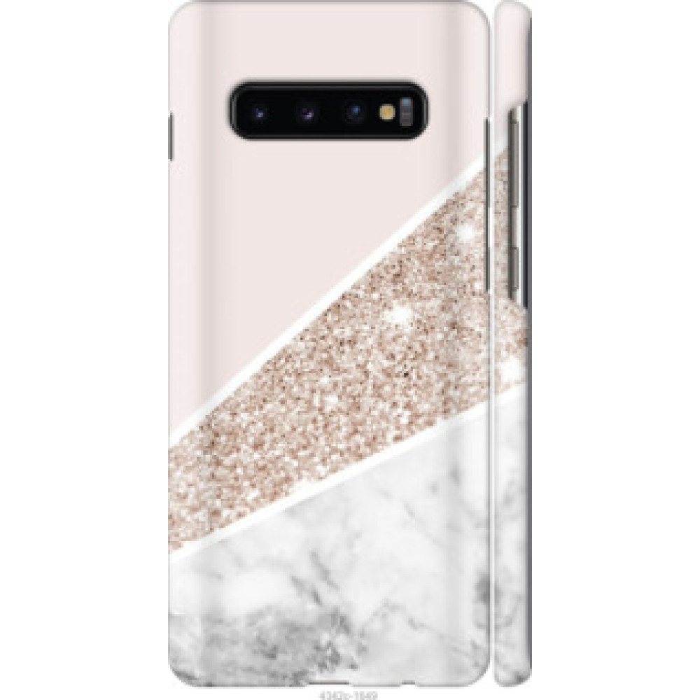Чехол на Samsung Galaxy S10 Plus Пастельный мрамор (4342c-1649)