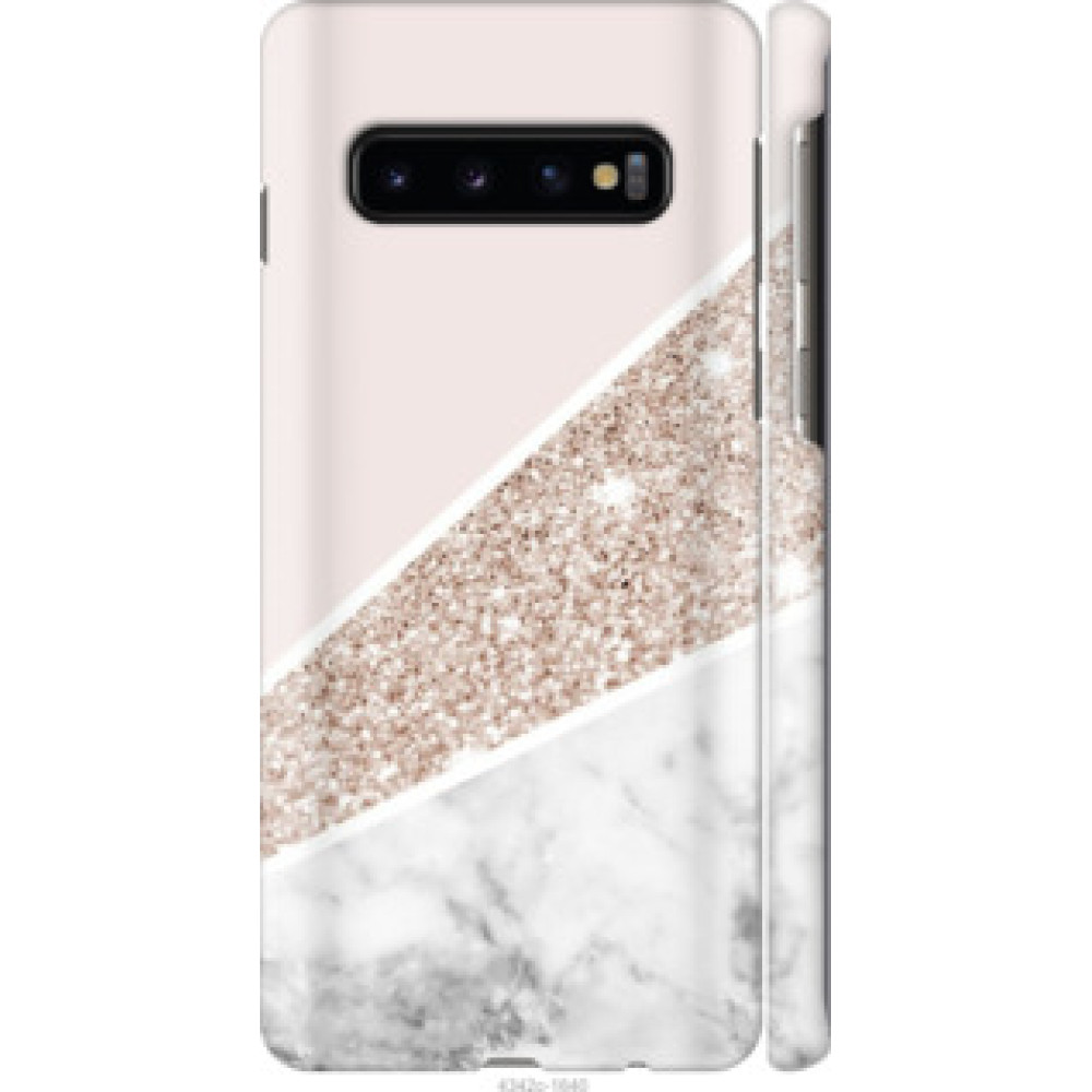 Чехол на Samsung Galaxy S10 Пастельный мрамор (4342c-1640)