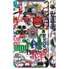 Чехол на Samsung Galaxy S2 Plus i9105 Many different logos (4022c-71)
