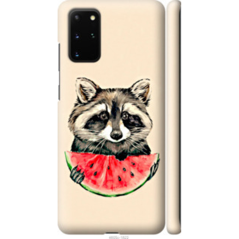 Чохол на Galaxy S20 Plus Енотик с арбузом (4605c-1822)