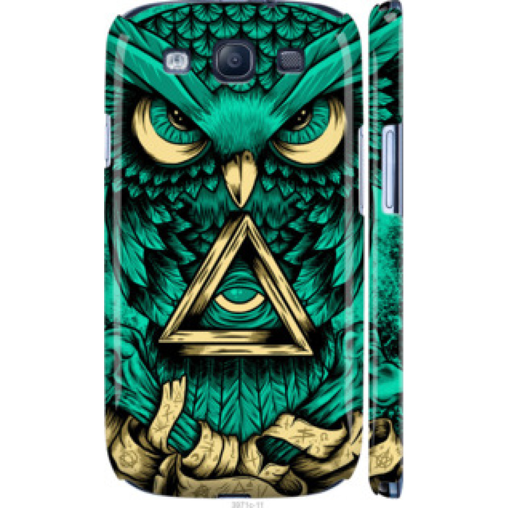 Чехол на Samsung Galaxy S3 Duos I9300i Сова Арт-тату (3971c-50)