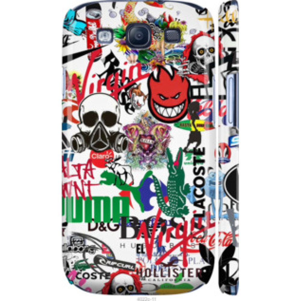 Чехол на Samsung Galaxy S3 Duos I9300i Many different logos (4022c-50)