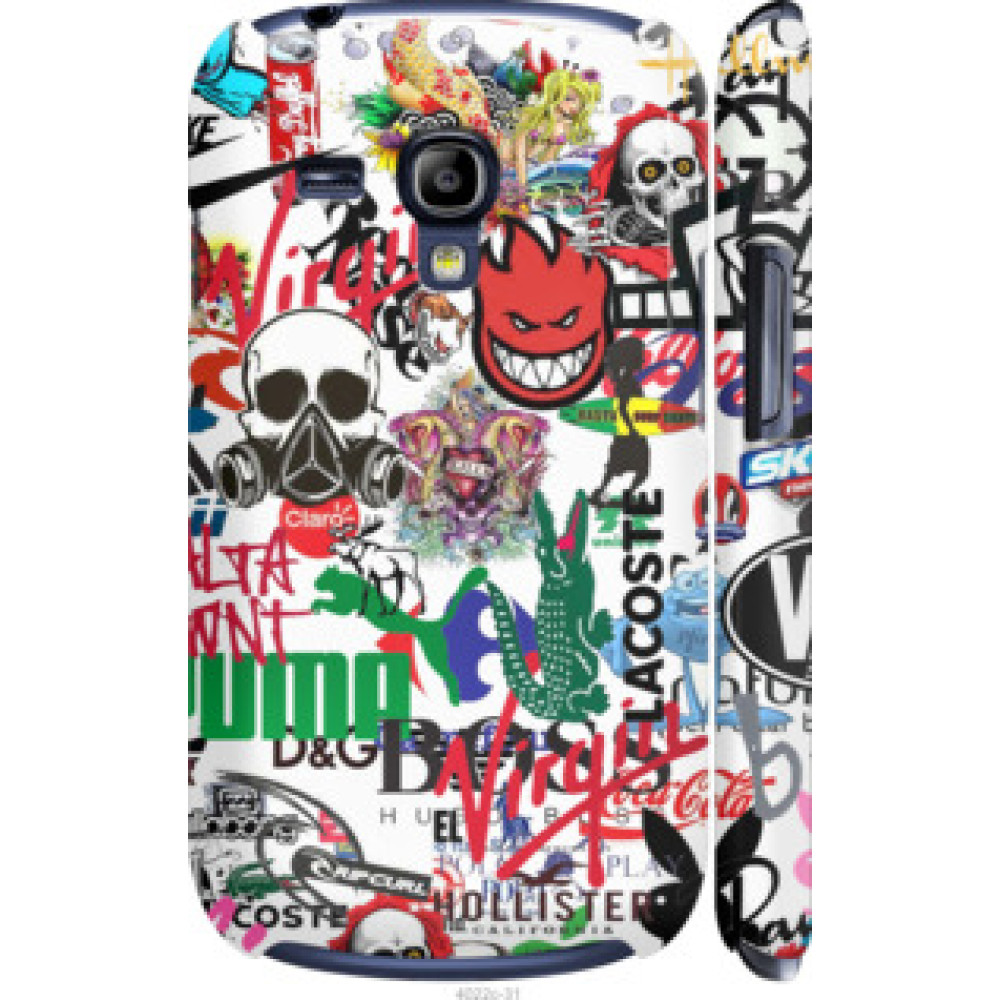 Чохол на Samsung Galaxy S3 mini Many different logos (4022c-31)