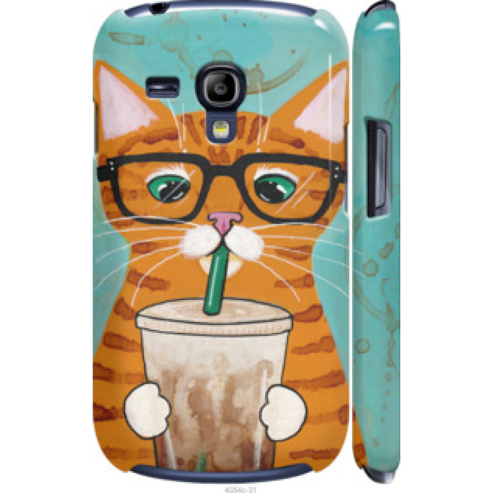 Чехол на Samsung Galaxy S3 mini Зеленоглазый кот в очках (4054c-31)