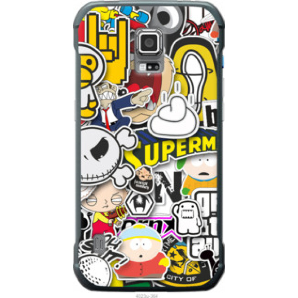 Чехол на Samsung Galaxy S5 Active G870 Popular logos (4023u-364)