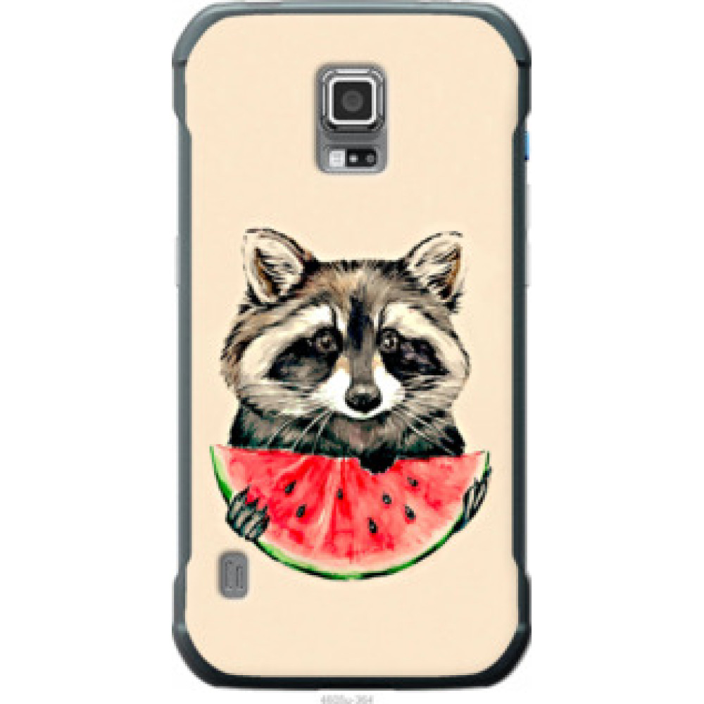 Чехол на Samsung Galaxy S5 Active G870 Енотик с арбузом (4605u-364)