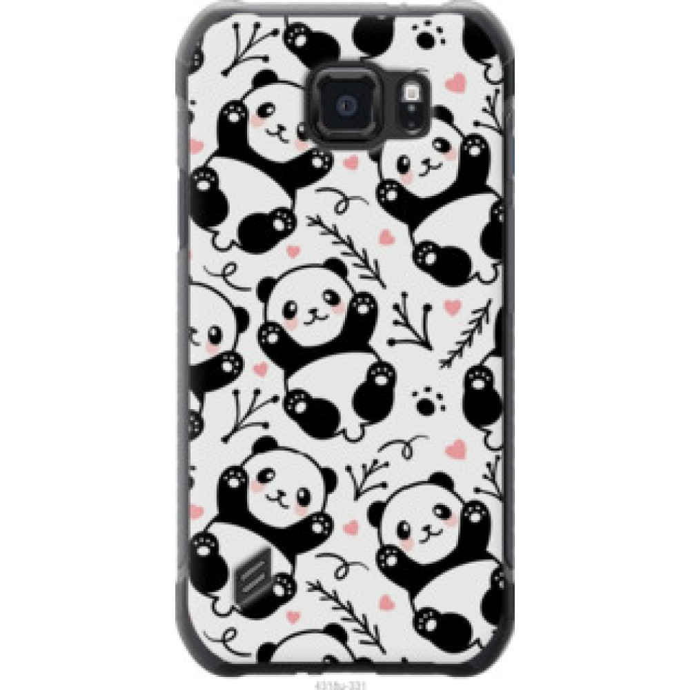 Чехол на Samsung Galaxy S6 active G890 Панды (4318u-331)