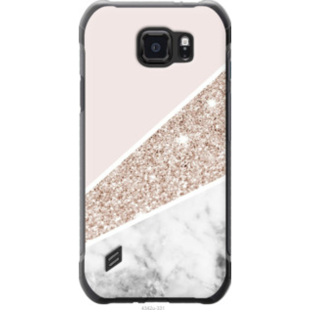 Чехол на Samsung Galaxy S6 active G890 Пастельный мрамор (4342u-331)