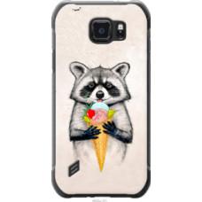 Чехол на Samsung Galaxy S6 active G890 Енотик с мороженым (4602u-331)