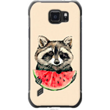 Чехол на Samsung Galaxy S6 active G890 Енотик с арбузом (4605u-331)