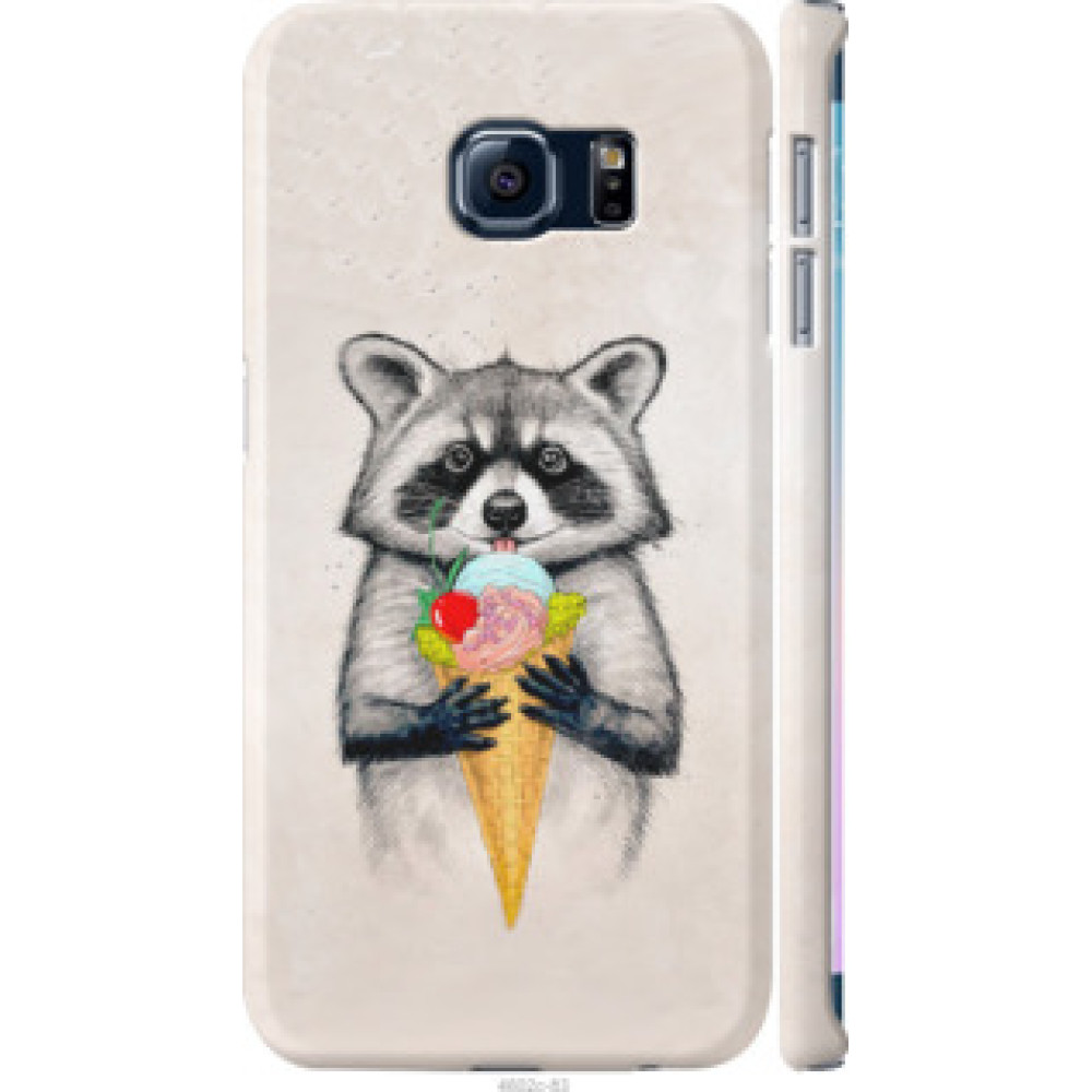 Чехол на Samsung Galaxy S6 Edge G925F Енотик с мороженым (4602c-83)