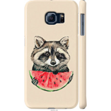 Чехол на Samsung Galaxy S6 G920 Енотик с арбузом (4605c-80)